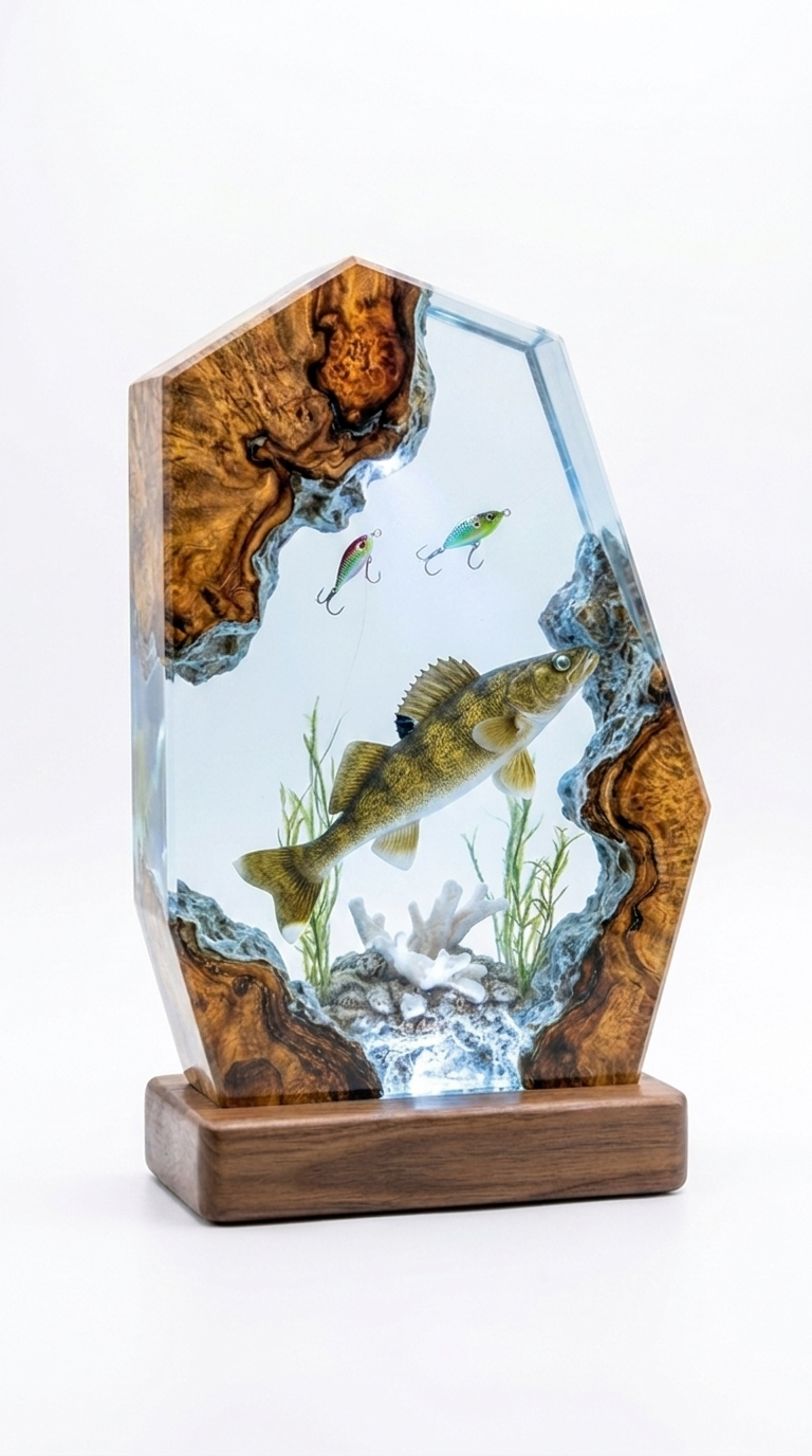 Sharon's Fishing Resin Lamp
