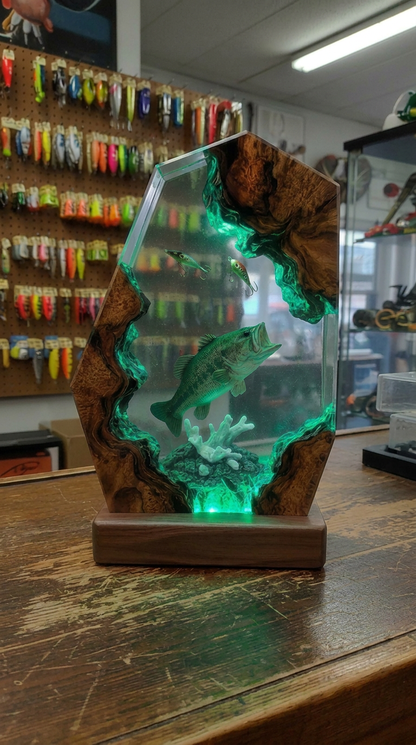 Sharon's Fishing Resin Lamp